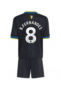 Fotbalové Dres Manchester United Bruno Fernandes #8 Dětské Třetí Oblečení 2025-26 Krátký Rukáv (+ trenýrky)